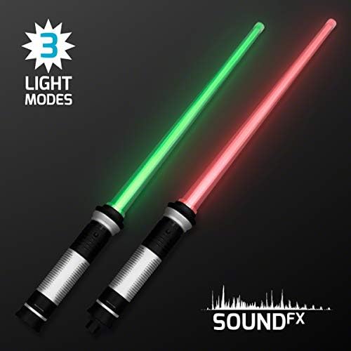 FlashingBlinkylights Deluxe Light Up Saber com Luzes de Mudança de Cor e Efeitos Somos