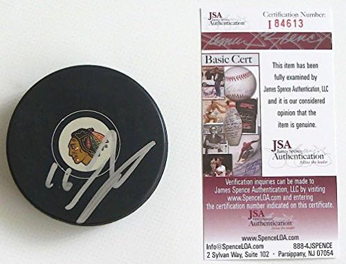 Marcus Kruger assinou o Puck 2013 Cup Chicago Blackhawks - JSA I84613 - Autografado NHL Pucks