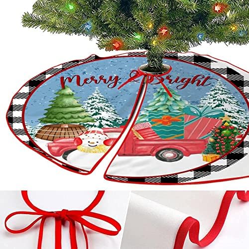 Buffalo Plaid Ferry and Bright Feliz Natal Saias de Snowman Snowman Sleigh Truck Red Tree Salia de Fazenda Salia