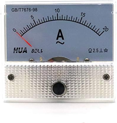 Aodesielectronics 85L1 -AC 20A Classe 2.5 Painel analógico do retângulo Montagem de amperímetro AC Testador de medidores de medidores