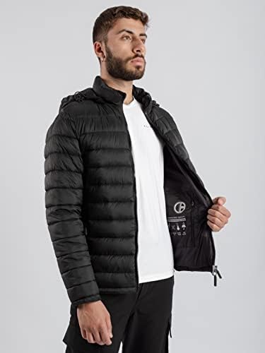 Jackets QYIQ para homens - Men penteado com casaco acolchoado com capuz