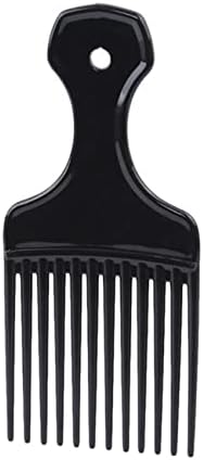 Firecolor Wide Hair Barber Comb Plastic Hair Pick Fork para cabelos encaracolados e pente de despedida afro, azul