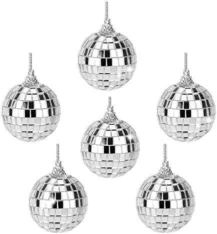 Mini Disco Balls Decoration - Mirror Disco Decorações de festas resistentes Bolas de Natal leves fáceis de pendurar adequadas