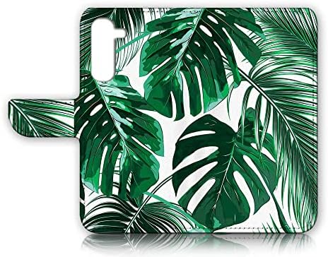 Para Samsung S23, para o Samsung Galaxy S23, capa de capa de carteira de flip -flip, A23194 Palm de folha tropical 23194