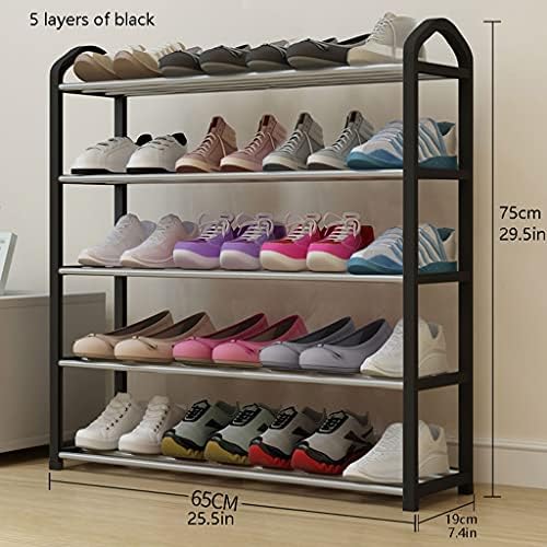 ZXB-Shop Housewarware Rack Rack home-completeshoe com 5 prateleiras para 20 pares para o quarto de quarto de armário