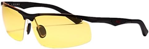 Lorsoul Men's Yellow Night View Vision Visão polarizada óculos de sol HD Driving Glass
