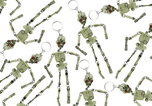 Mentes curiosas Bolsas ocupadas Bulk 24 Keychains Skeleton - Fidget Set para médicos e profissionais médicos - Halloween