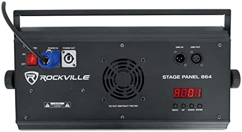 Painel de estágio de Rockville 864 LED RGB Pro Stage Wash Lights+Strobe+Matrix Combo