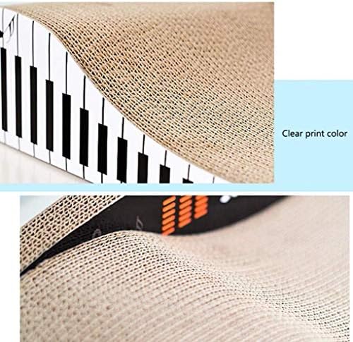 Ruixflr Wave Backrest Cat Scratcher Pads com padrão de piano Durável Cartalho corrugado Placas de arranhões, preto