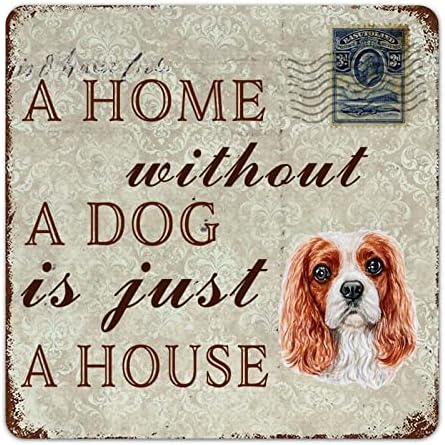Uma casa sem cachorro é apenas uma casa cocker spaniel engraçado cão de metal signo cão de placa de boas -vindas sinal