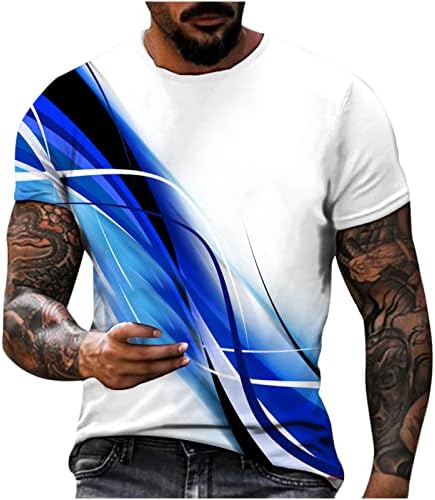 Designer Tees gráficos Men 2023 Moda Digital Print Pullover Top Summer Sport Fitness Manga curta Blusa da camiseta