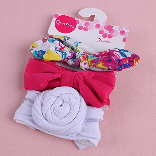 Baby Girls Bandas da cabeça Baços de cabelo Elastic Baby Conjunto de cabeça Meninas de cabeça 3pcs