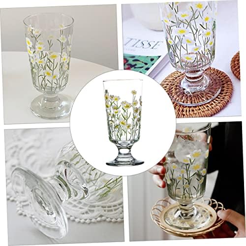 Bestonzon 1pc Cristal para cálice Retro High Tumbler Copo em casa Milk suco pastoral Stemware Chic - copos de vidro de vidro de