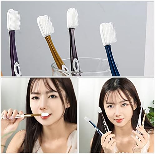 Doitool 4pcs escova de dentes macia Micro Manual escova de dentes manual de dentes de dentes Ultra Bristles de dentes