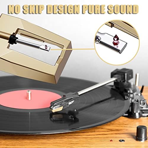 Digitnow Record Player Anexo/agulha dourada com 3 pacote de substituição de caneta DIMOND para plataforma giratória, registro de