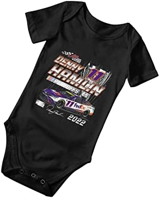 Denny Hamlin 11 Bodysuit de traje macio de roupas de macacão curta de manga curta