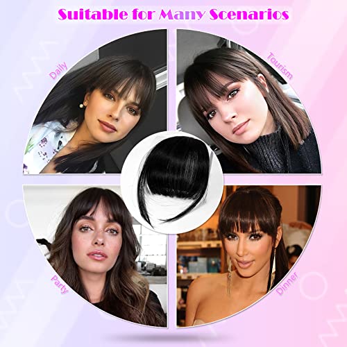 2pcs bate clipe de cabelo em extensões, cabelo francês Fringe Extension Hair Extensão de uma peça na fronteira Franjas de cabeceira