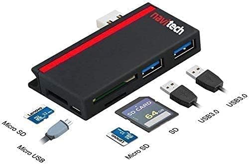 Navitech 2 em 1 laptop/tablet USB 3.0/2.0 Adaptador de hub/micro USB Entrada com SD/micro SD Reader compatível com Lenovo