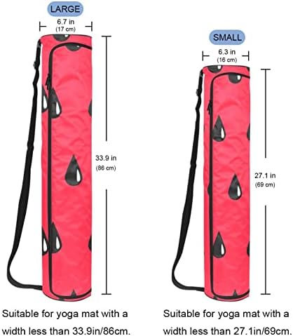 Bolsa de tapete de ioga ratgdn, melancia vermelha portador de ioga portador de tapete de ioga de melancia