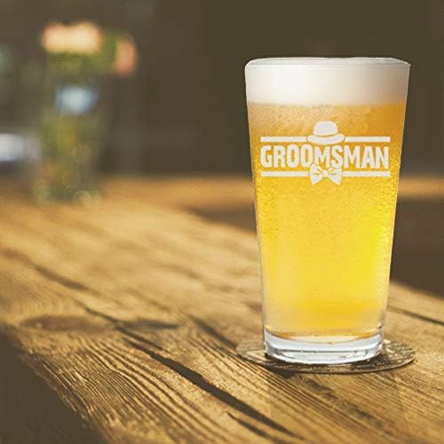 Veracco Groomsman Beer Glass Pint Bachelor Party Weddinggift para o noivo ser