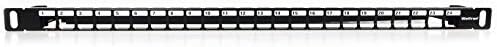 48 Porta Blank Blank Rack Mount Patch Painel - Design para trabalhar com Weltron 678 Keystone Jack, Black