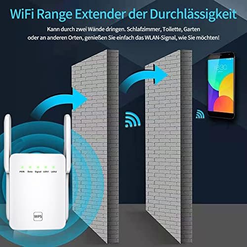 WiFi Extender WiFi Repeater, 2023 mais novo WiFi Booster and Signal Amplifier com 2 LAN Porta 4 Antena Wi -Fi Amplificador compatível