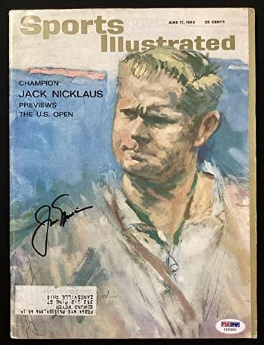 Jack Nicklaus assinou a Sports Illustrated 17/06/63 Golf US Open Auto Master PSA/DNA - Revistas de golfe autografadas