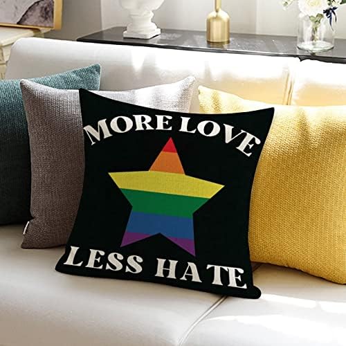 Igualdade de gênero LGBTQ Orgulho gay Lesbiano Tampa de travesseiro de arremesso de mais amor Caso de almofada de almofada de travesseiro