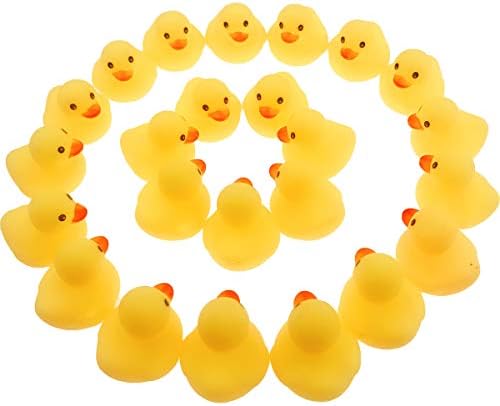 Wankko mini patos de banho de borracha amarela para criança 24pcs