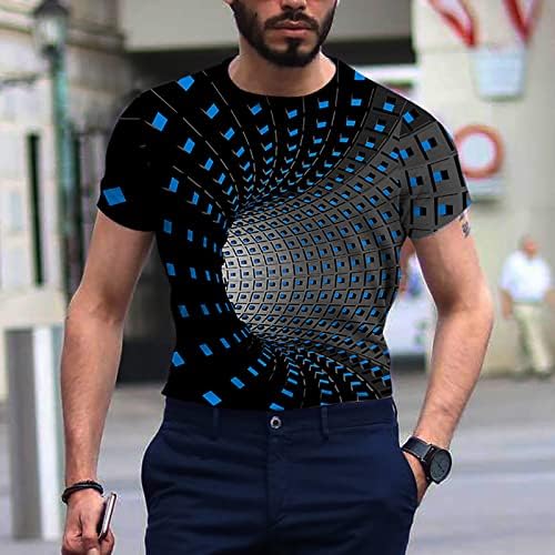 Camisetas de novidade masculinas 2023 Moda de manga curta de verão de verão Tees de impressão 3D roupas casuais da moda