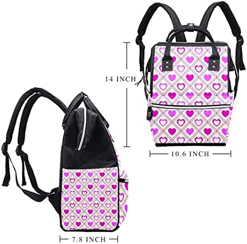 Adoro mochila de fraldas de fundo rosa com bolsas trocas para meninas meninas meninas mamãe saco