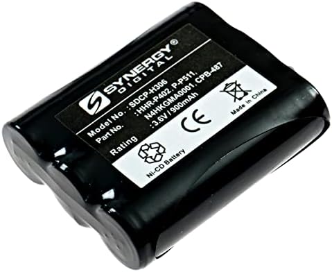 Baterias de telefone sem fio digital Synergy, trabalha com telefone sem fio Panasonic KX-TG2247B, compatível com a bateria Panasonic
