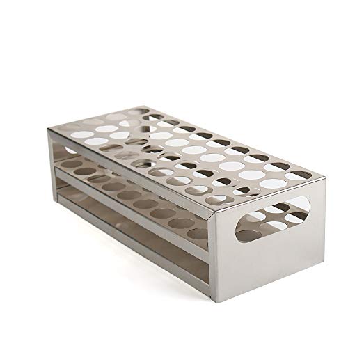 Rack de tubo MACCX, material de aço inoxidável, 40holes, adequado para tubos de diâmetro 21 mm, TTR040-001