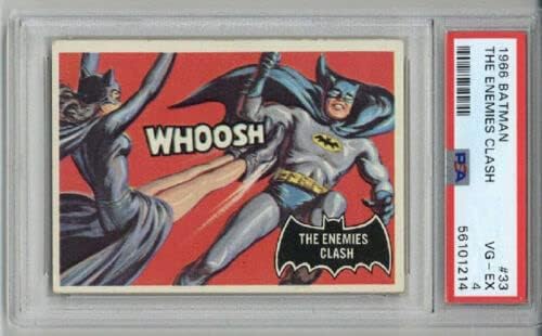 1966 Topps Batman 33 Os inimigos Clash PSA 4 VG-EX Baixa população rara