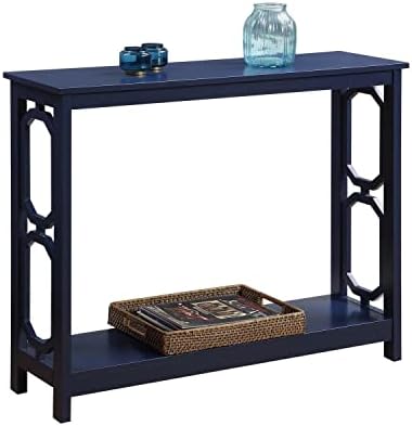 Conceitos de conveniência Tabela de console Omega com prateleira, Cobalt Blue