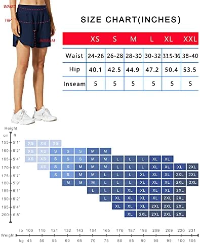 Libin Feminino 5 polegadas de corrida atlética com liner shorts de ginástica de exercícios secos rápidos para esportes de lounge