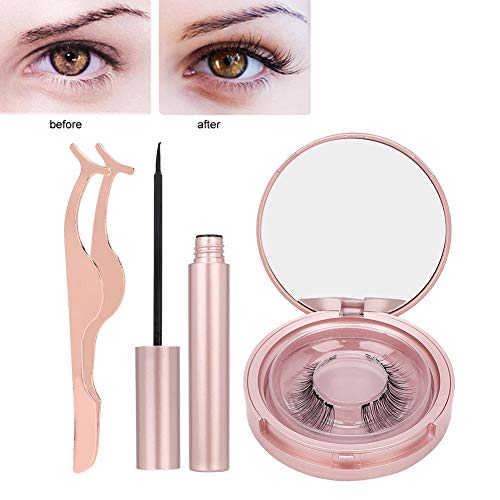 Delineador de tubo redondo magnético Eyelinty Eyeliner Natural False False Pedaes Peças Kit Tool Cosmético Lapiz Ojos impermeabilizado