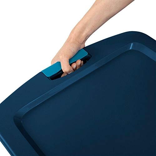 Esterilita azul verdadeiro 72 qt./18 gal. Bin de armazenamento de travamento com base clara