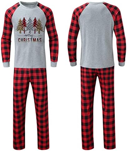 Xbkplo Loungewear Sleepwear Pijama de Natal para família, Family pijamas Sleepwear Christmas Matching Roupfits Date Ideas para