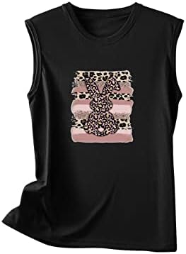 Camisas de Páscoa para mulheres, verão fofo ouvidos de coelho imprimem tampas de páscoa blusa blusa casual skull skull tees