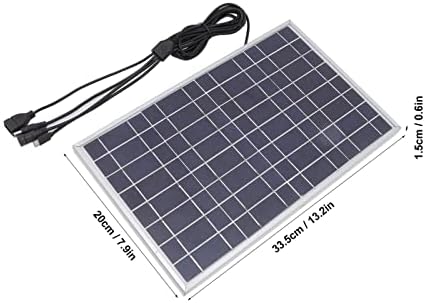 Painel solar de 8V 15W, painel de carregamento solar de alta eficiência, carregador de bateria externo adequado para carro e barco