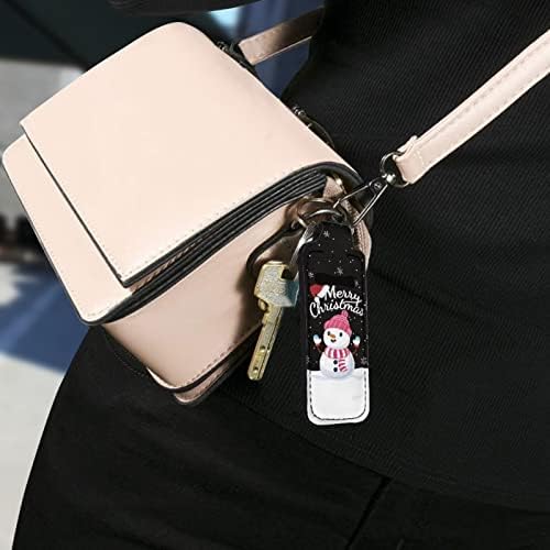 Seanative Chapstick Holder Keychain Clip-on Sleeve Lip Balm Storage Bolsa para mulheres Acessórios de viagem