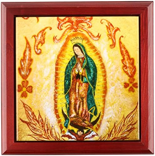 3drose ft_209888_1 México, San Miguel de Allende Pintura de Nossa Senhora de Guadalupe Tile, 8 por 8