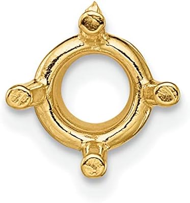 14K Gold 4 Prong Round pesado cesto cesto 5,6 mm