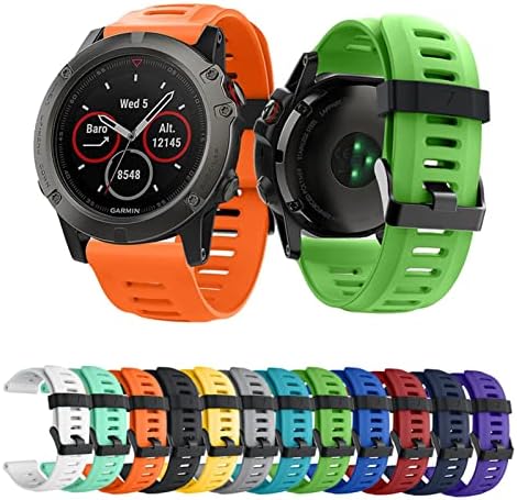 Buday Substituição Silicone Silicone Bandas Strap para Garmin Fenix ​​3 / Fenix ​​3 HR GPS Relógio com ferramentas relógios Acessórios