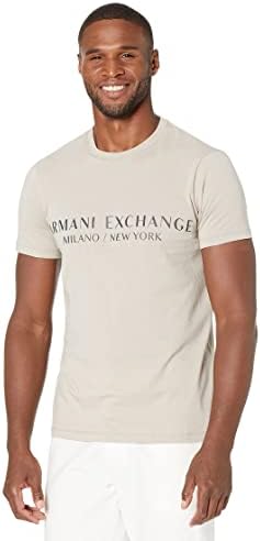 A | X Armani Exchange Manga curta Milão de Nova York Camiseta de Crewes Neck