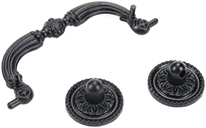 MEPROTAL 6set Antique Pull Black Gabinet, armário de cozinha do armário vintage Pushs da gaveta da gaveta da gaveta