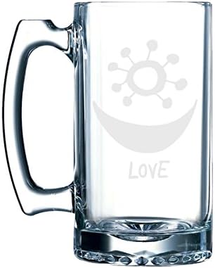 Pun aplicável Adinkra Akan 5 - Love African Sign Simbology - 26,5 onças caneca de vidro Stein