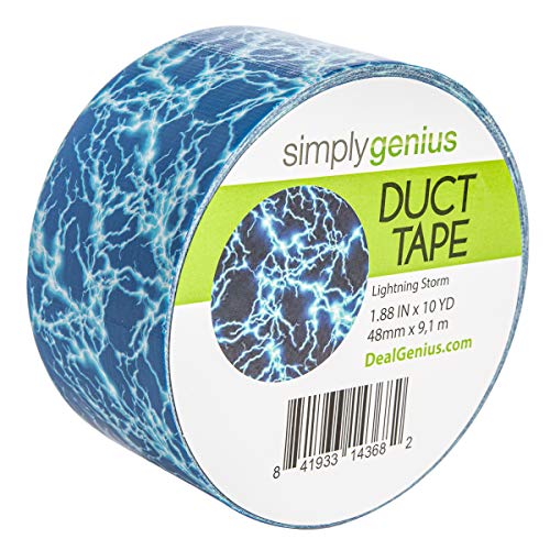 Simplesmente Genius Pattern Duct Tape para serviço pesado - suprimentos artesanais para crianças e adultos - fita adesiva colorida