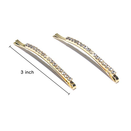 Luxxii - 1 Linha Clear Rhinestone Crystal Hair Barrette Clip Hair Pin